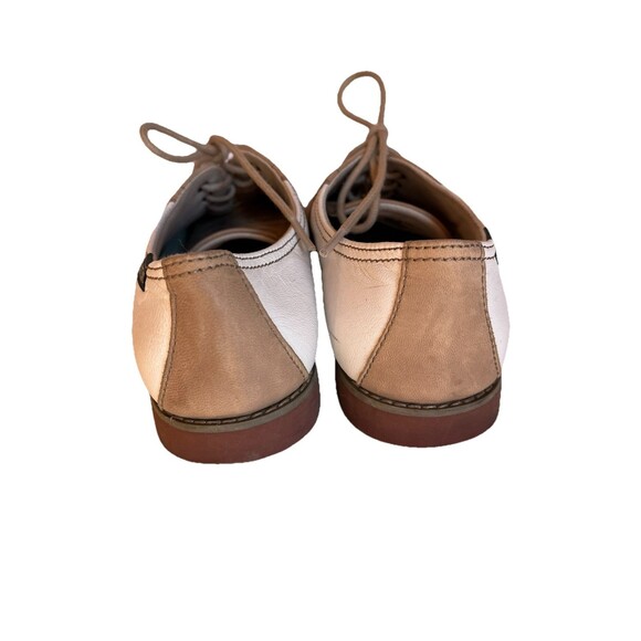 Eastland Saddie Saddle Shoes Women’s Size 6.5 White‎ & Tan Two Tone Leather - Picture 4 of 10
